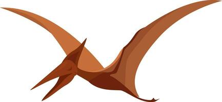 Red pterosaurus, illustration, vector on white background