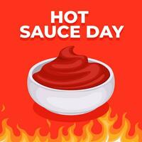 Vector illustration Hot Sauce Day. Hot Sauce Day illustration vector background. Vector eps 10