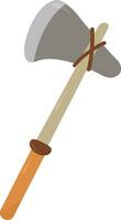 Old axe, illustration, vector on white background