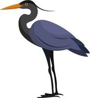 Purple ardea, illustration, vector on white background