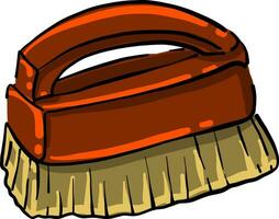 Brush for floor cleaning, illustration, vector on white background