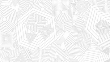 Grey white abstract geometric shapes video animation