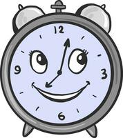 Grey clock, illustration, vector on white background