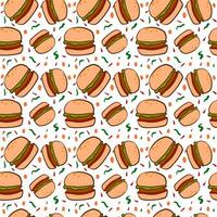 Burgers wallpaper, illustration, vector on white background.