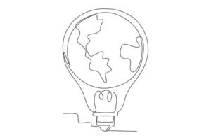 An earth in a lamp vector