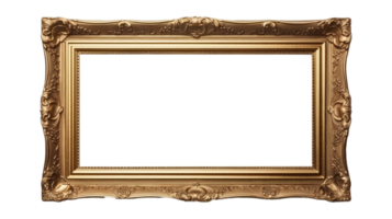 AI generated Antique Picture Frame Isolated on Transparent Background, PNG File