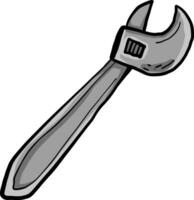 Adjustable wrench, illustration, vector on white background