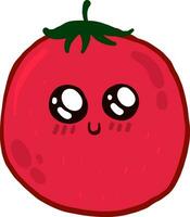 Cute baby tomato, illustration, vector on white background