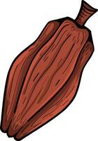 Small cocoa bean, illustration, vector on white background