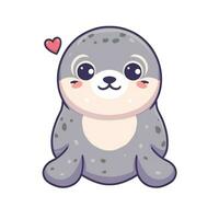 AI generated graphics for lovers, a cute animal with a heart photo