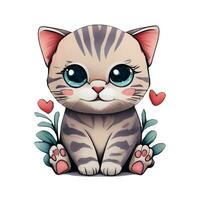 AI generated graphics for lovers, a cute animal with a heart photo