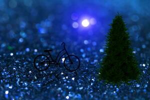 Sparkling Glitter bokeh Background. photo