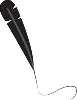 Feather pen vector or color illustration