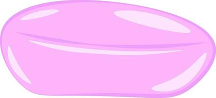 A long pink soap vector or color illustration