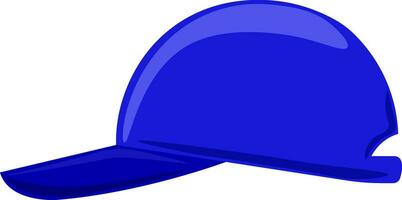 Blue cap, illustration, vector on white background.