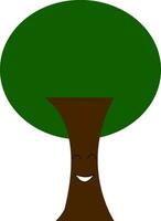 A green tree vector or color illustration