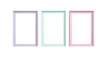 AI generated Modern Picture Frame Isolated on Transparent Background, PNG File