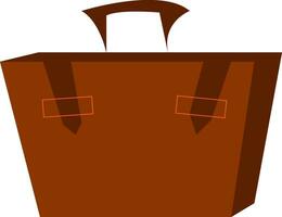 A brown suitcase vector or color illustration