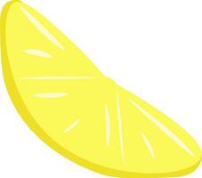 Slice of a lemon vector or color illustration