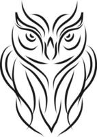 Angry owl vector or color illustration