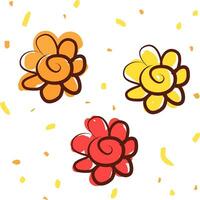 A yellow flower vector or color illustration