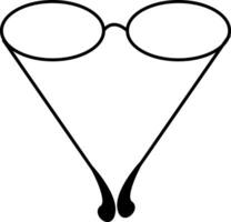 A sketch of spectacles vector or color illustration