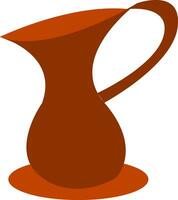 A red water jug vector or color illustration