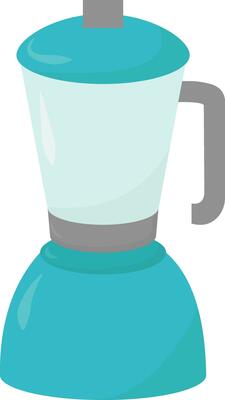 Blue blender, illustration, vector on white background.