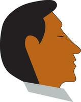 A man with his eyes closed vector or color illustration