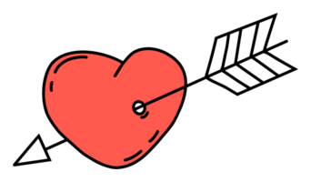 sticker Arrow in heart png