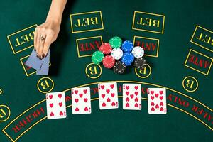 Poker play. Cards photo