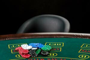 Poker play. Chips photo