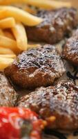 Traditional Turkish Cuisine Meatball Akhisar Kofte video