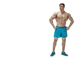 Image of muscle man posing in studio photo