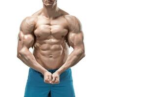 Image of muscle man posing in studio photo