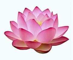 AI generated Lotus flower on white background. AI Generated photo