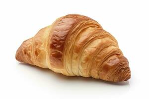 AI generated Croissant isolated on white background. AI Generated photo