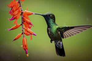 AI generated Hummingbird in Costa Rica. AI Generated. photo