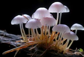 AI generated Hemimycena species mairei. AI Generated. photo