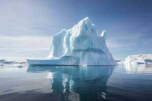 AI generated Iceberg in Greenland. AI Generated photo