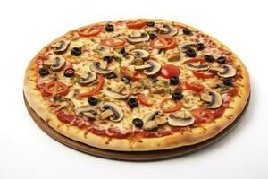 AI generated Pizza isolated on white background. AI Generated photo