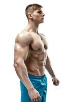 Image of muscle man posing in studio photo