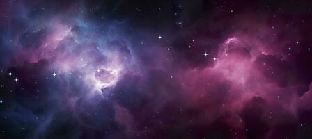 AI generated Galaxy texture with stars and beautiful nebula in the background, pink and gray. AI Generated photo
