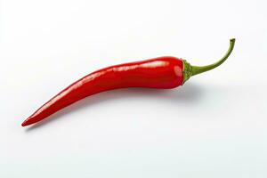 AI generated A Red chili pepper is isolated on a white background. AI Generated photo
