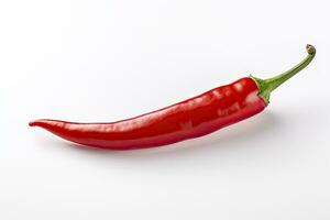 AI generated A Red chili pepper is isolated on a white background. AI Generated photo