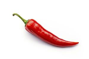 AI generated A Red chili pepper is isolated on a white background. AI Generated photo