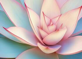 AI generated Agave leaves in trendy pastel colors for design backgrounds. AI Generated photo