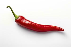 AI generated A Red chili pepper is isolated on a white background. AI Generated photo