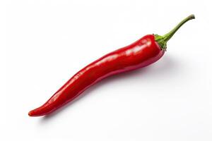 AI generated A Red chili pepper is isolated on a white background. AI Generated photo