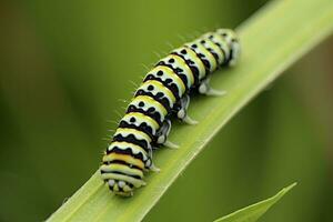 ai generado oruga encajar mariposa. generado ai. foto